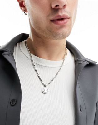 Icon Brand camper pearl pendant chain necklace in silver - ASOS Price Checker
