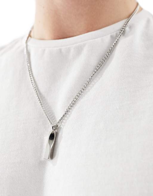 Icon Brand - Carve - Collana color argento con pendente 