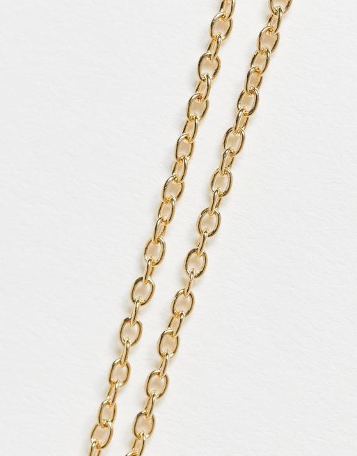 Icon Brand - Collana con ciondolo a croce oro antico, 4 di 4