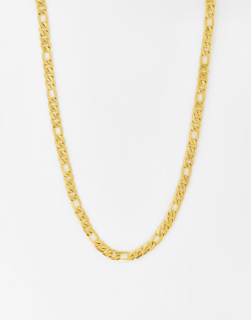 Icon Brand - Collana figaro in acciaio inox oro