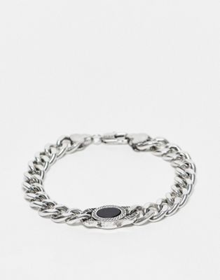 Icon Brand corazon oval composite bracelet in silver - ASOS Price Checker