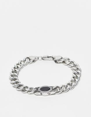 Icon Brand corazon oval composite bracelet in silver - ASOS Price Checker