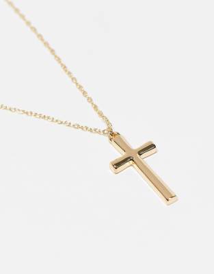 Icon Brand cross pendant necklace in antique gold