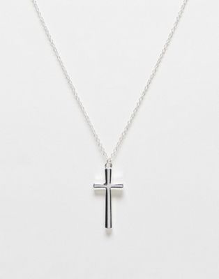 Icon Brand Cross Pendant Necklace In Antique Silver