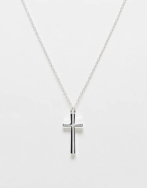 Icon Brand cross pendant necklace in antique silver