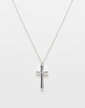 Icon Brand cross pendant necklace in antique silver