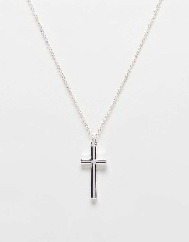 Icon Brand cross pendant necklace in antique silver