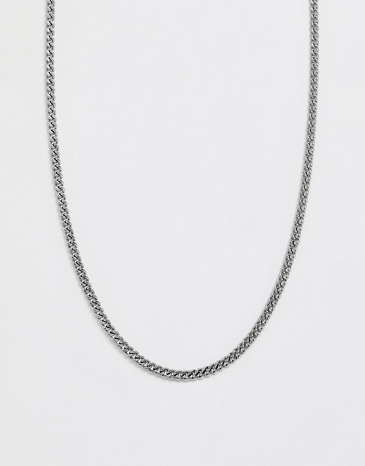 Icon Brand curb neck chain in silver