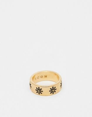 Icon Brand daisy band ring in gold