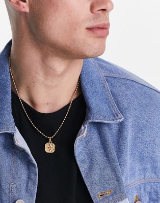 Icon Brand daisy square pendant necklace in gold