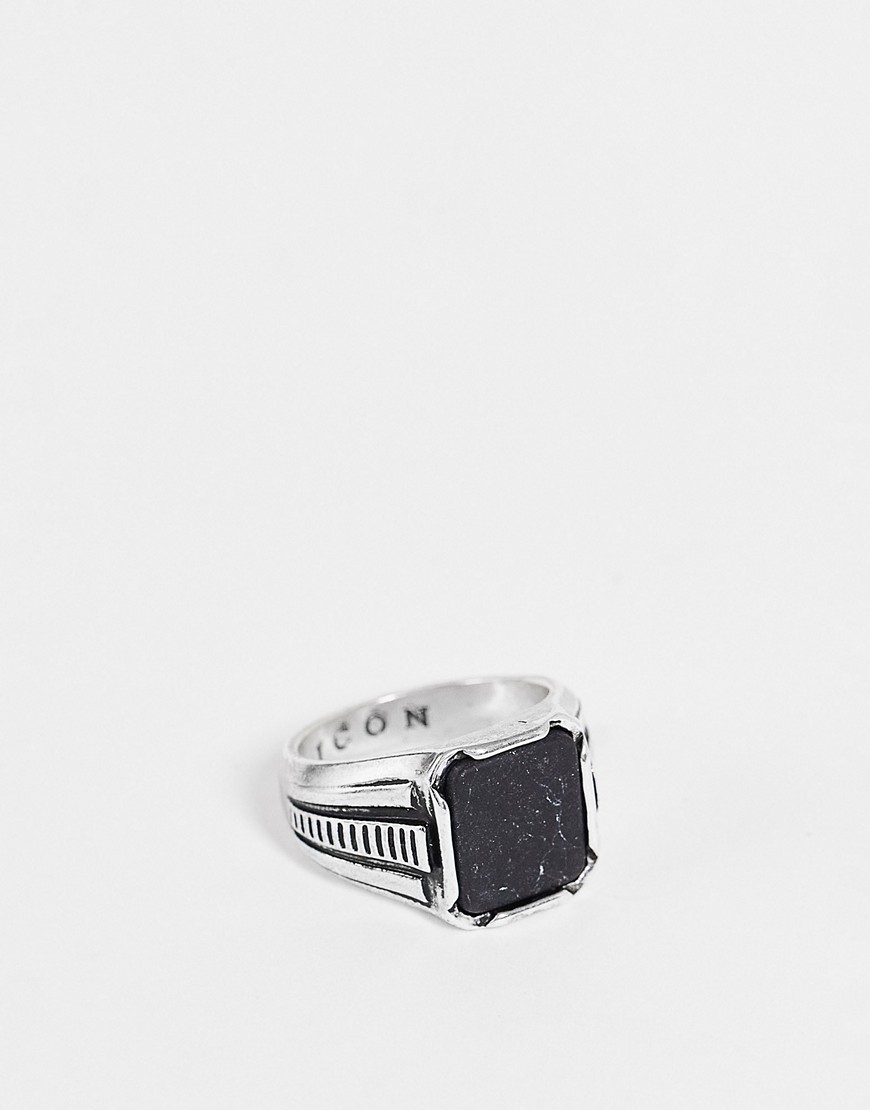 Icon Brand Deco Ring In Silver