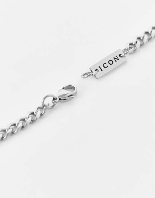 Icon Brand – Deposit – Silverfärgat kedjehalsband i rostfritt stål, 4 av 4