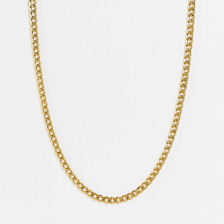 for Men Icon Brand Stainless Chain Necklace Plated in Gold Mens Jewellery Necklaces Metallic 