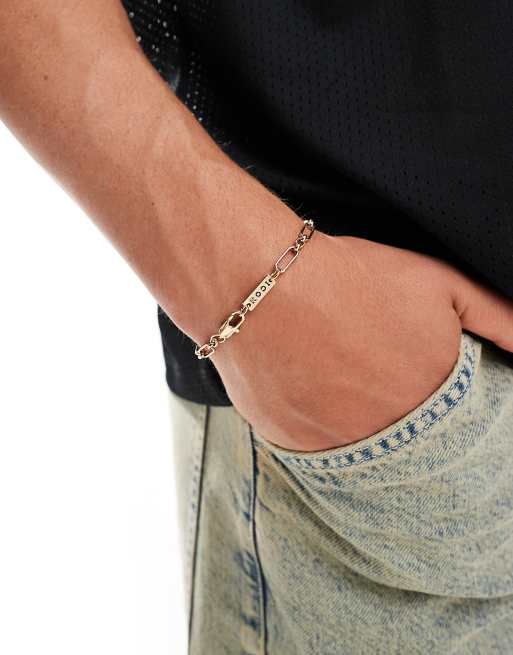 Icon Brand - Distortion - Bracciale in catenina color argento