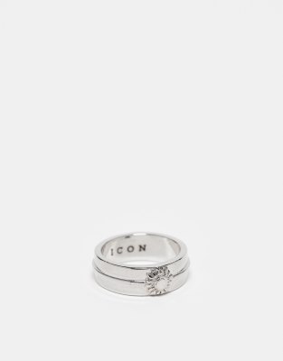 Icon Brand earthland band ring in silver