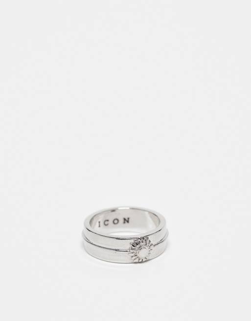  Icon Brand earthland band ring in silver