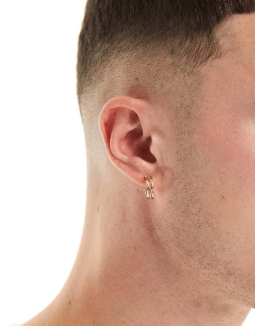 Icon Brand - Fluidity - Oorbellen met uitsnijding in goud