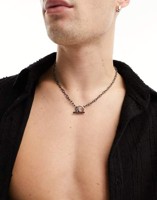 Men's t store bar necklace