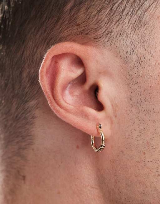 Icon Brand – Guldfärgade creoler med tvinnad design