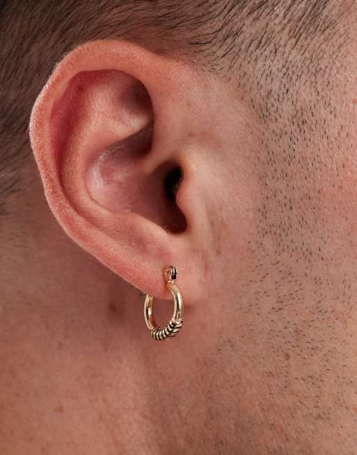 Icon Brand – Guldfärgade creoler med tvinnad design, 4 av 4