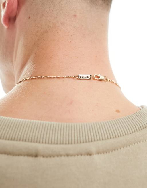 Icon Brand hex dog tag pendant necklace in gold, 3 of 4