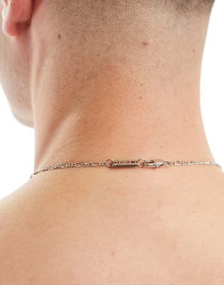 Icon Brand hex dog tag pendant necklace in silver