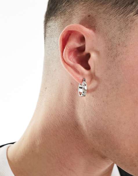 Mens mini hoop on sale earrings