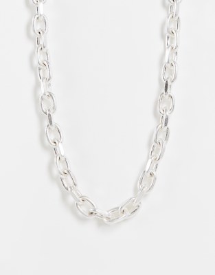 Icon Brand Industrial Chain Necklace In Silver ModeSens