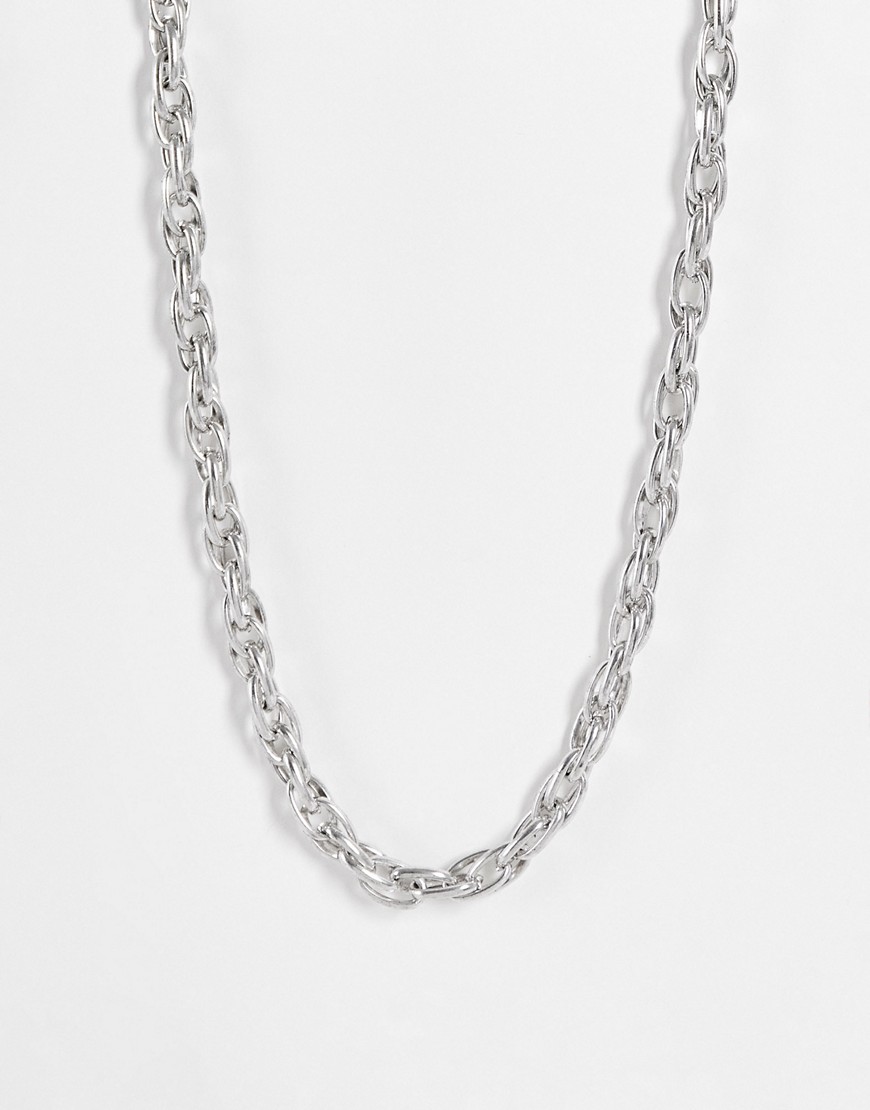 Icon Brand interlocking chain necklace in silver