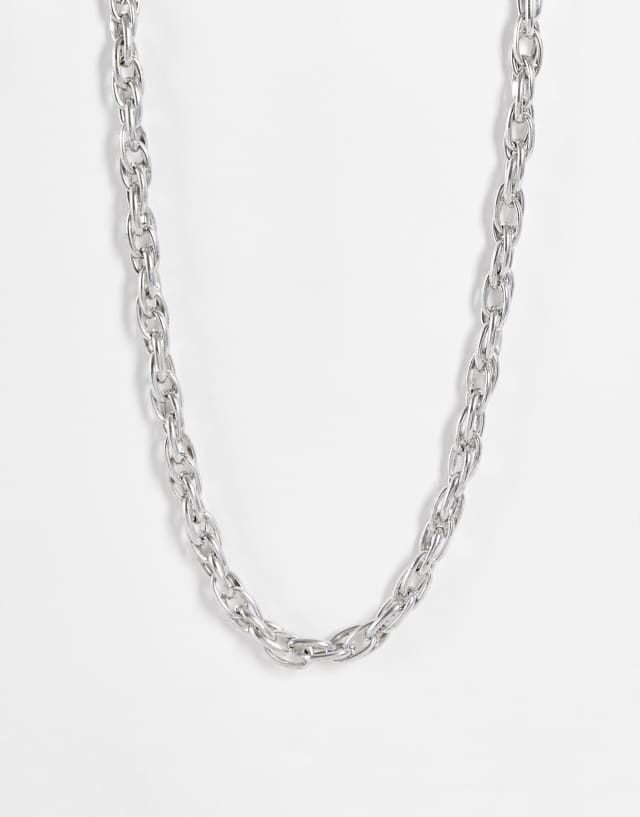 Icon Brand interlocking chain necklace in silver