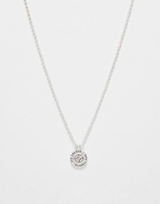 Icon Brand ivy league club coin necklace in silver - ASOS Price Checker