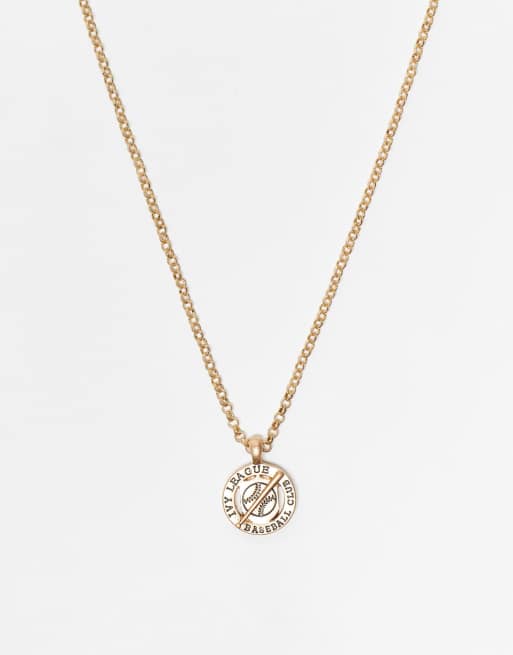 Icon Brand - Ivy League - Collana color oro a forma di moneta
