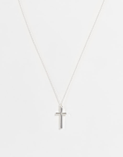 Icon Brand - Ketting met hanger met kruis in antiek zilver
