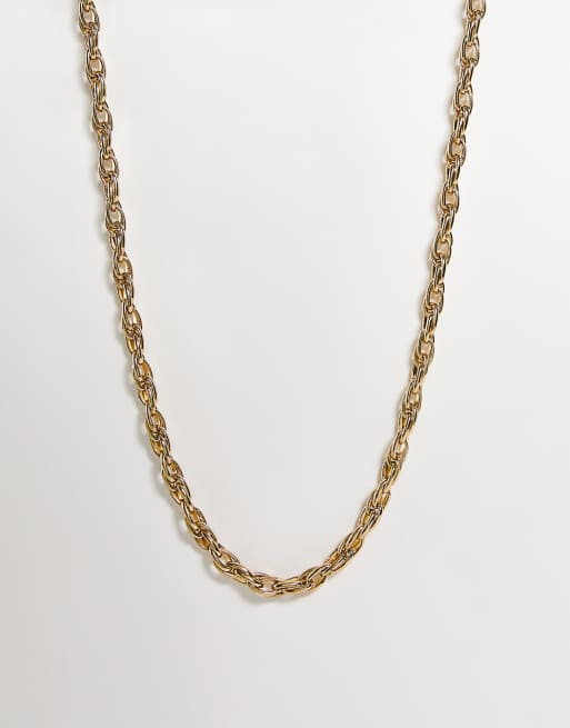 Icon Brand - Ketting met in elkaar grijpende schakels in goud