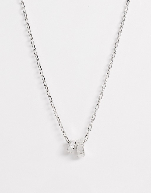 Icon Brand link neck chain with nuts and bolts charms in silver