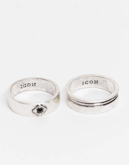 Icon Brand luxe ring set in silver