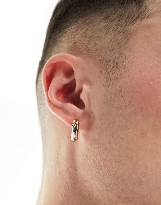 Icon Brand molten fluidity hoop earrings in silver