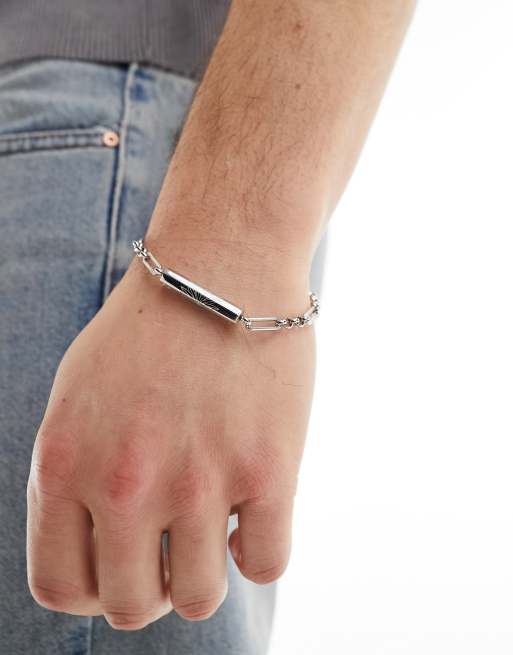 Icon Brand – Navis – Silverfärgat kedjearmband i rostfritt stål