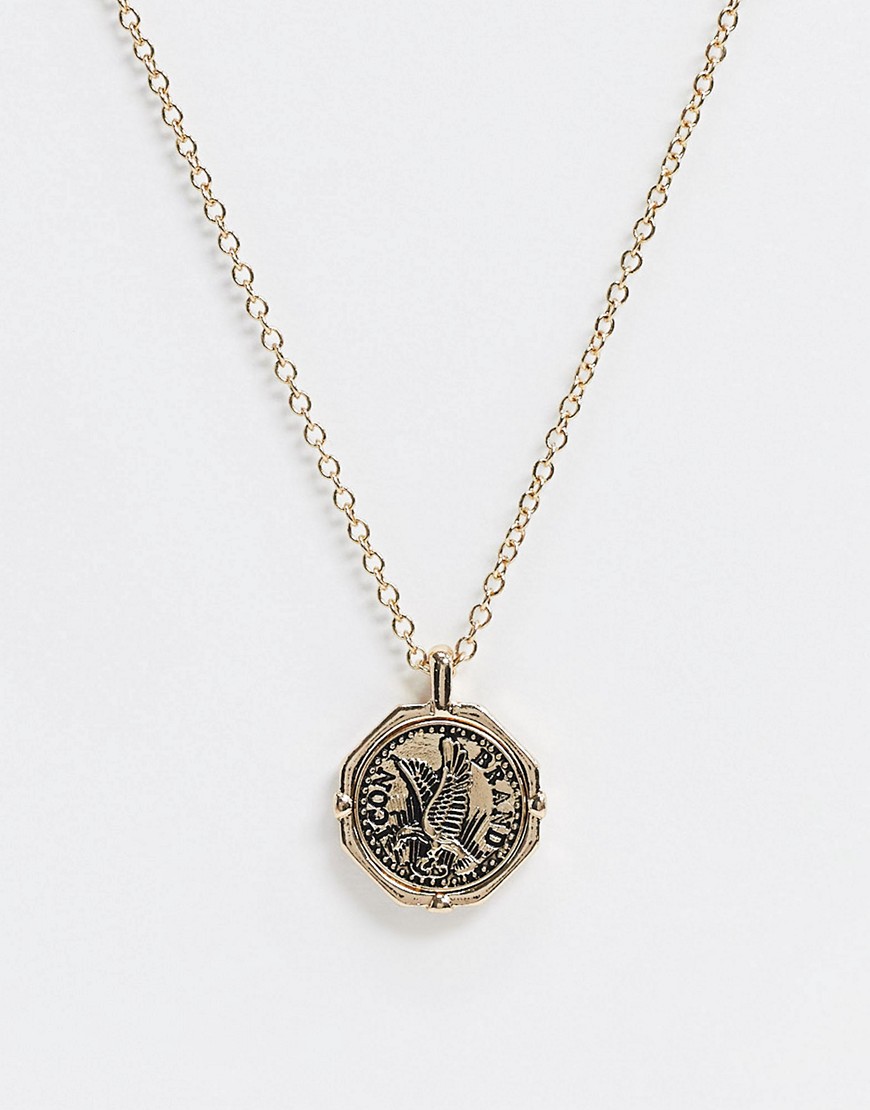 Icon Brand neck chain with eagle pendant in mixed metal-Multi
