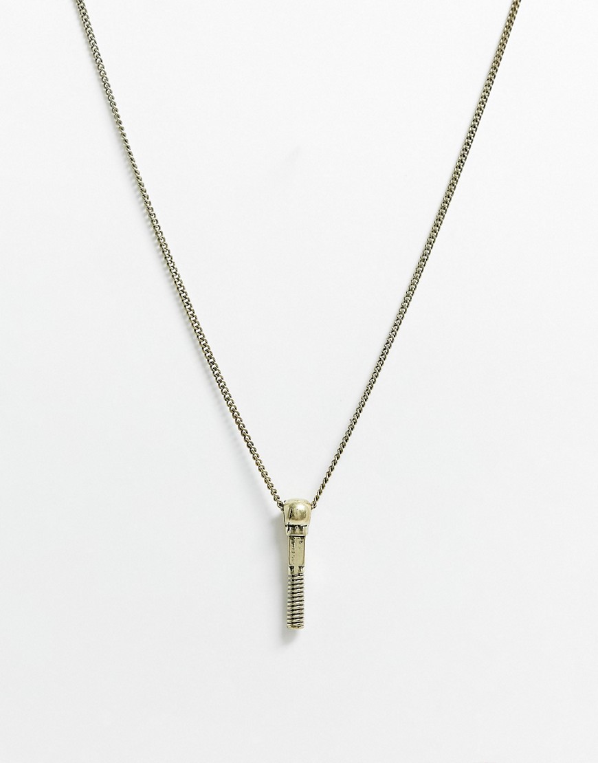 Icon Brand neck chain with screw pendant in GOLD