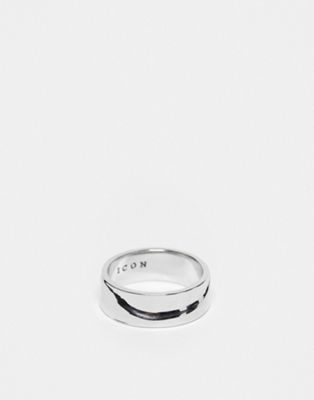 Icon Brand oscilla band ring in silver - ASOS Price Checker