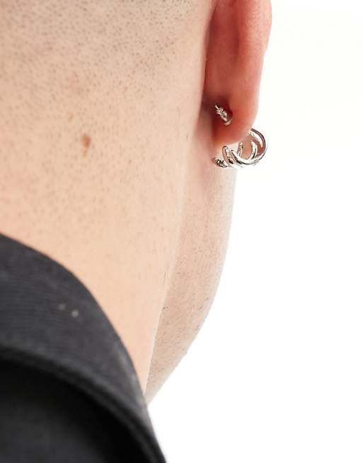 Icon Brand – Re-Cast Discordance – Set aus Ohrring und Earcuff in Silber, 4 von 4
