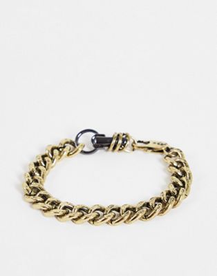 Icon Brand Reset Industrial Clasp Bracelet In Gold