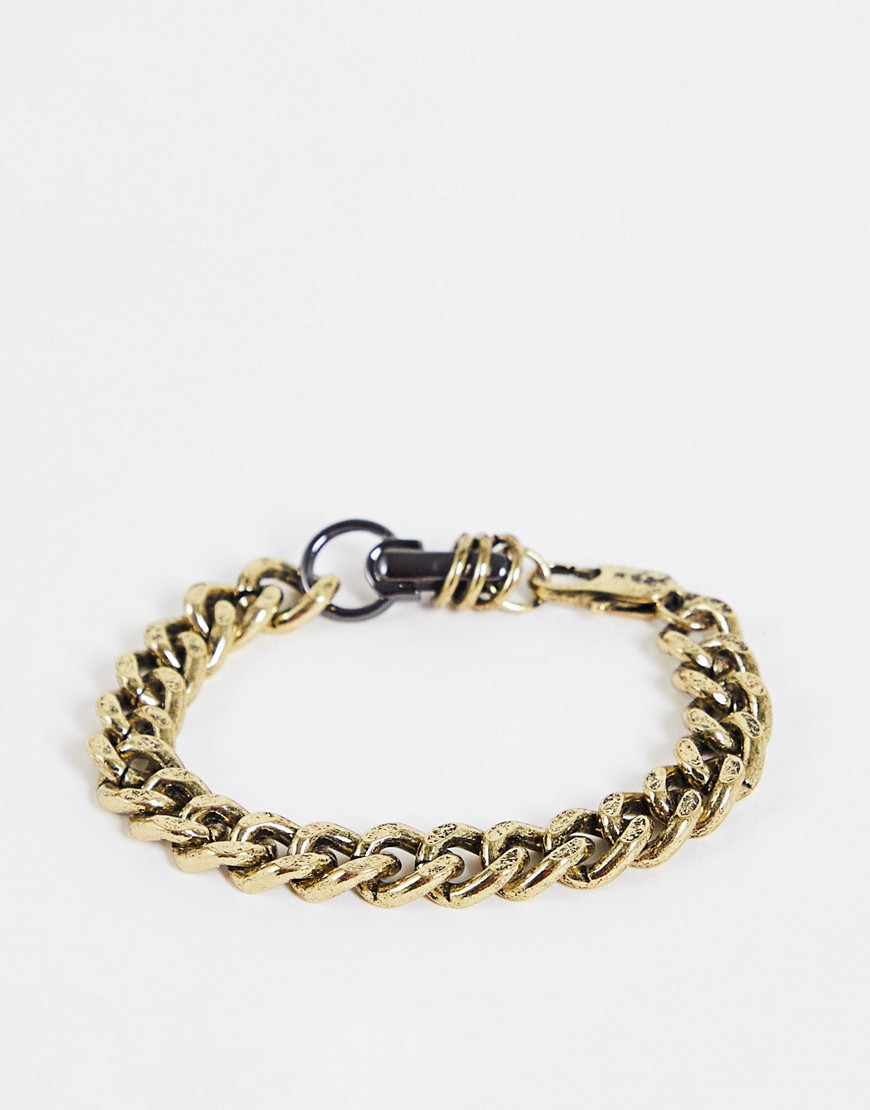 Icon Brand reset industrial clasp bracelet in gold