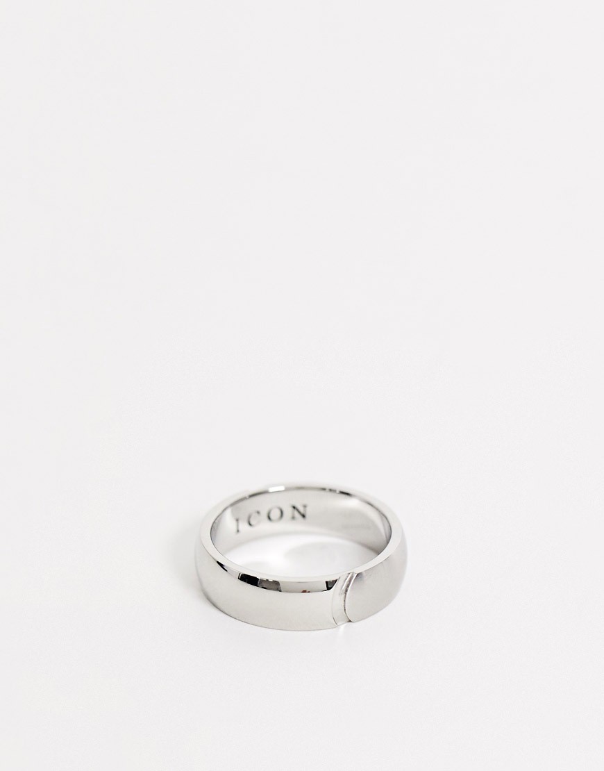 Icon Brand - Roestvrijstalen ring in zilver
