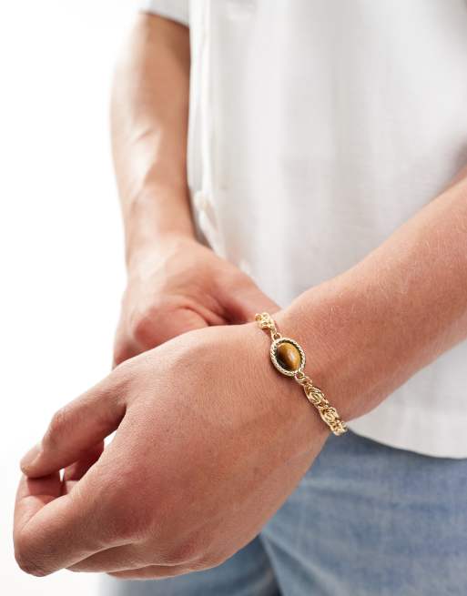 Icon Brand - Seventies City - Bracciale oro con dettaglio ovale