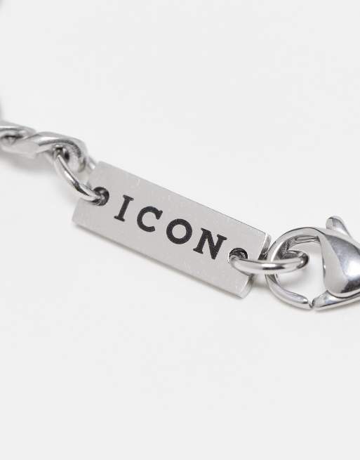 Icon Brand – Silbernes Armband aus Edelstahl, 3 von 4