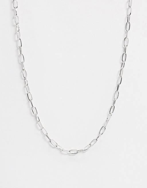 Icon Brand silver neck chain with oval links
