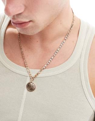 Icon Brand soccore coin pendant necklace in gold