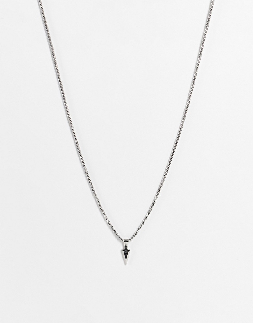 Icon Brand stainless steel arrow necklace in silver